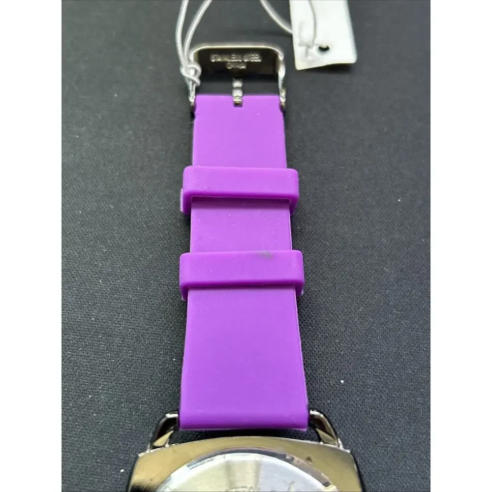 Gossip Black Case Purple Band Women’s Quartz Watch